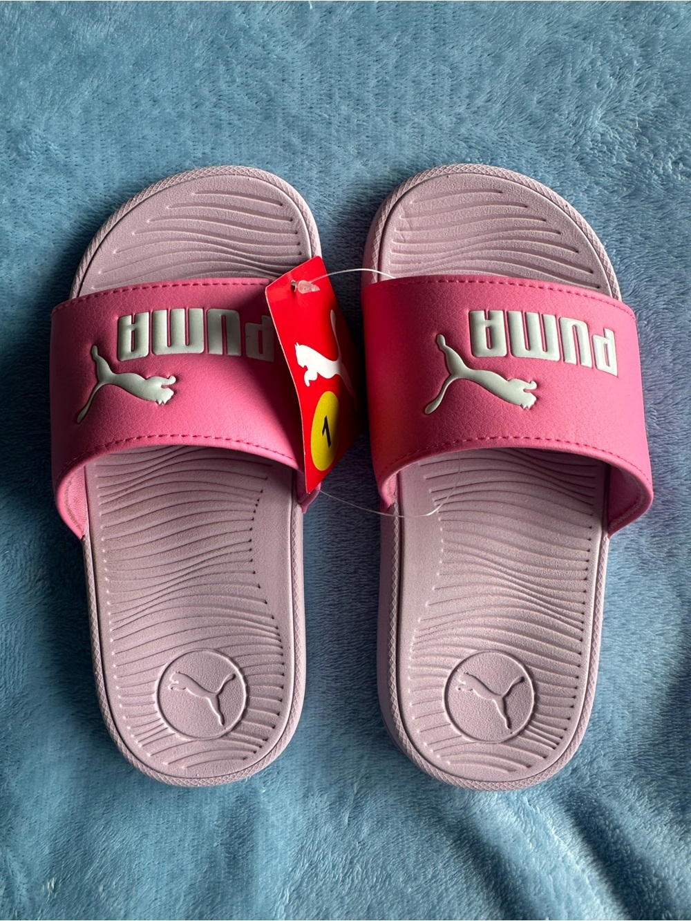 💗 Puma Cool Cat 2.0 PS Kids Pink Slide Sandals Size 1C NWT